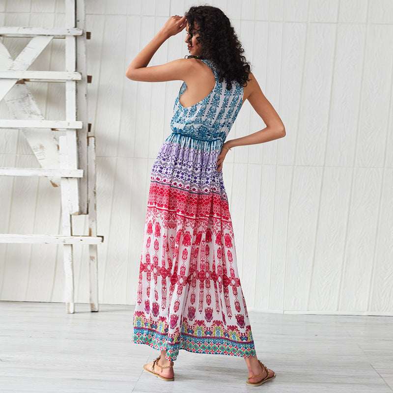Bohemian Swing Long Beach Dress - Elevra