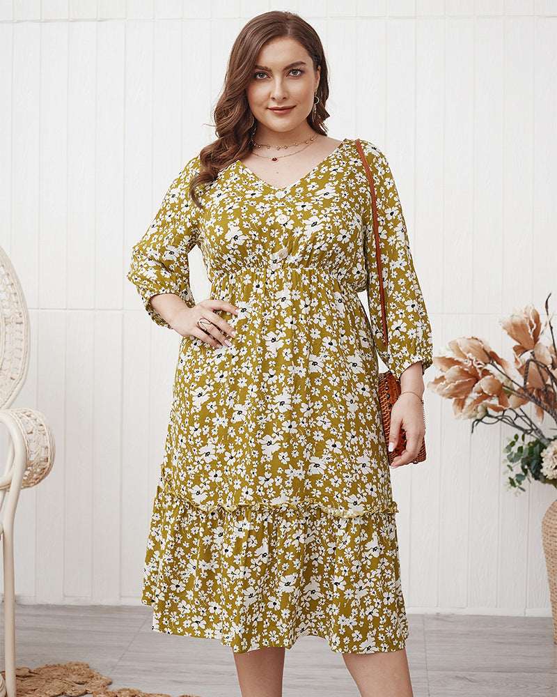 Loose sexy temperament midi dress - Elevra