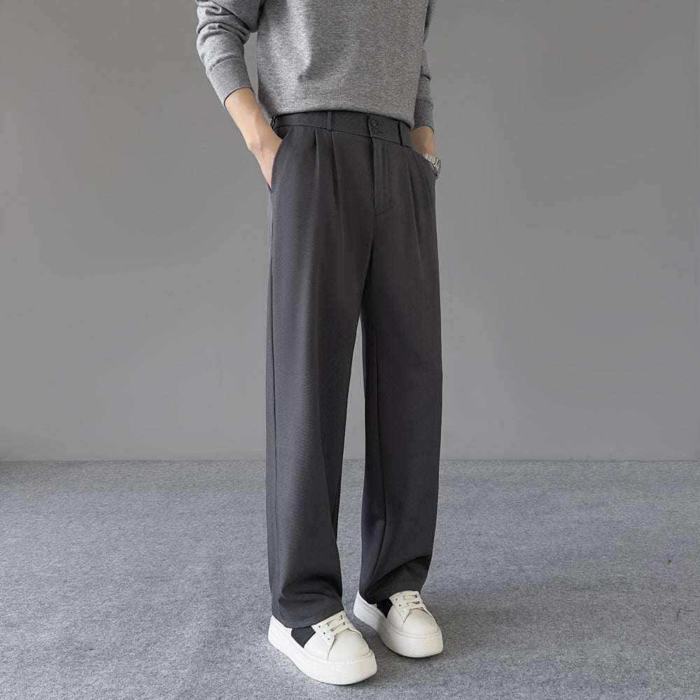 Mens Stylish Casual High - waisted Wide - leg Pants - Elevra