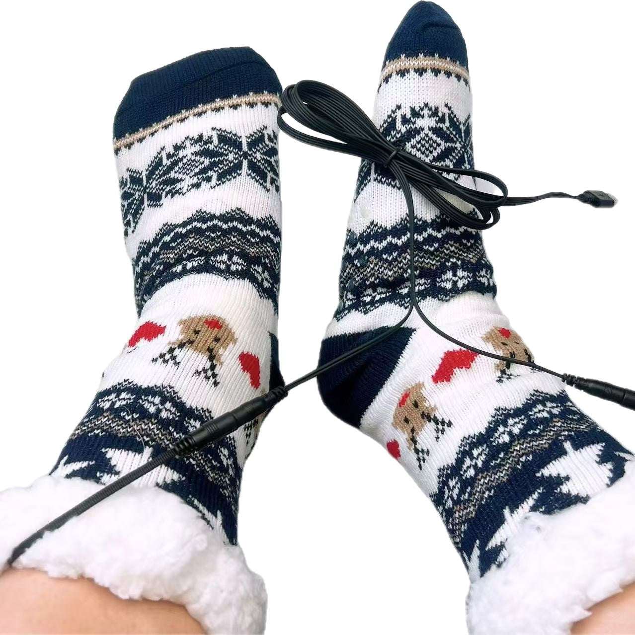 USB Electric Heating Socks –Warm Thickened Heated Room Socks - Elevra