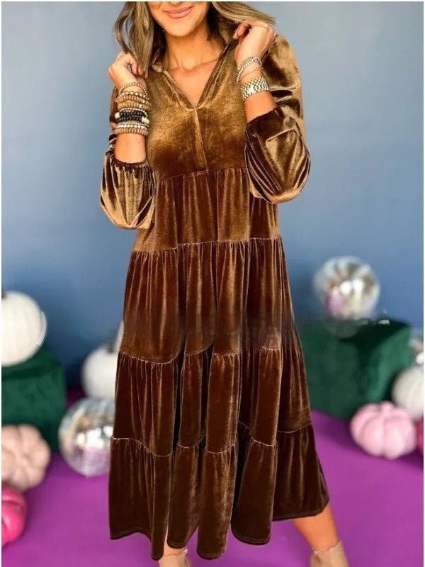 Autumn Winter Loose Dress – Casual Women’s Long Sleeve Dress - Elevra