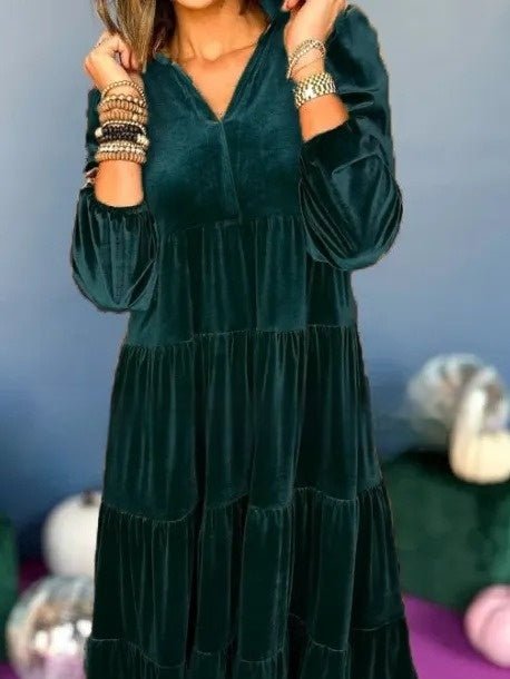 Autumn Winter Loose Dress – Casual Women’s Long Sleeve Dress - Elevra