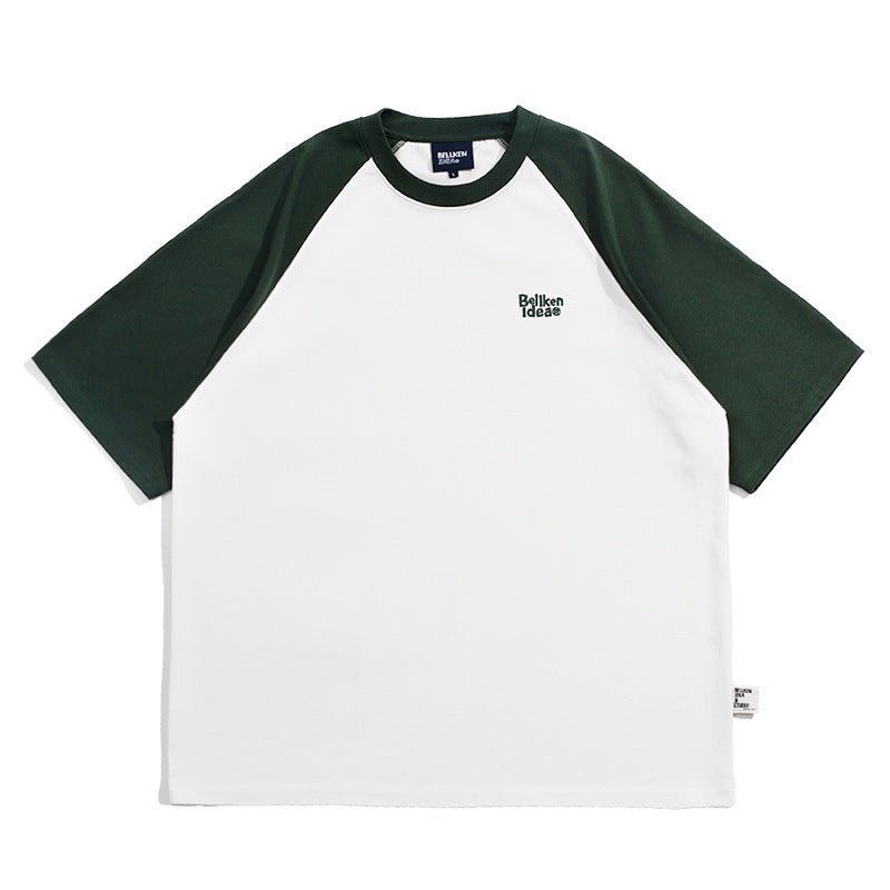 Casual Japanese Junior Raglan Sleeve T-shirt Bottoming Shirt For Men - Elevra