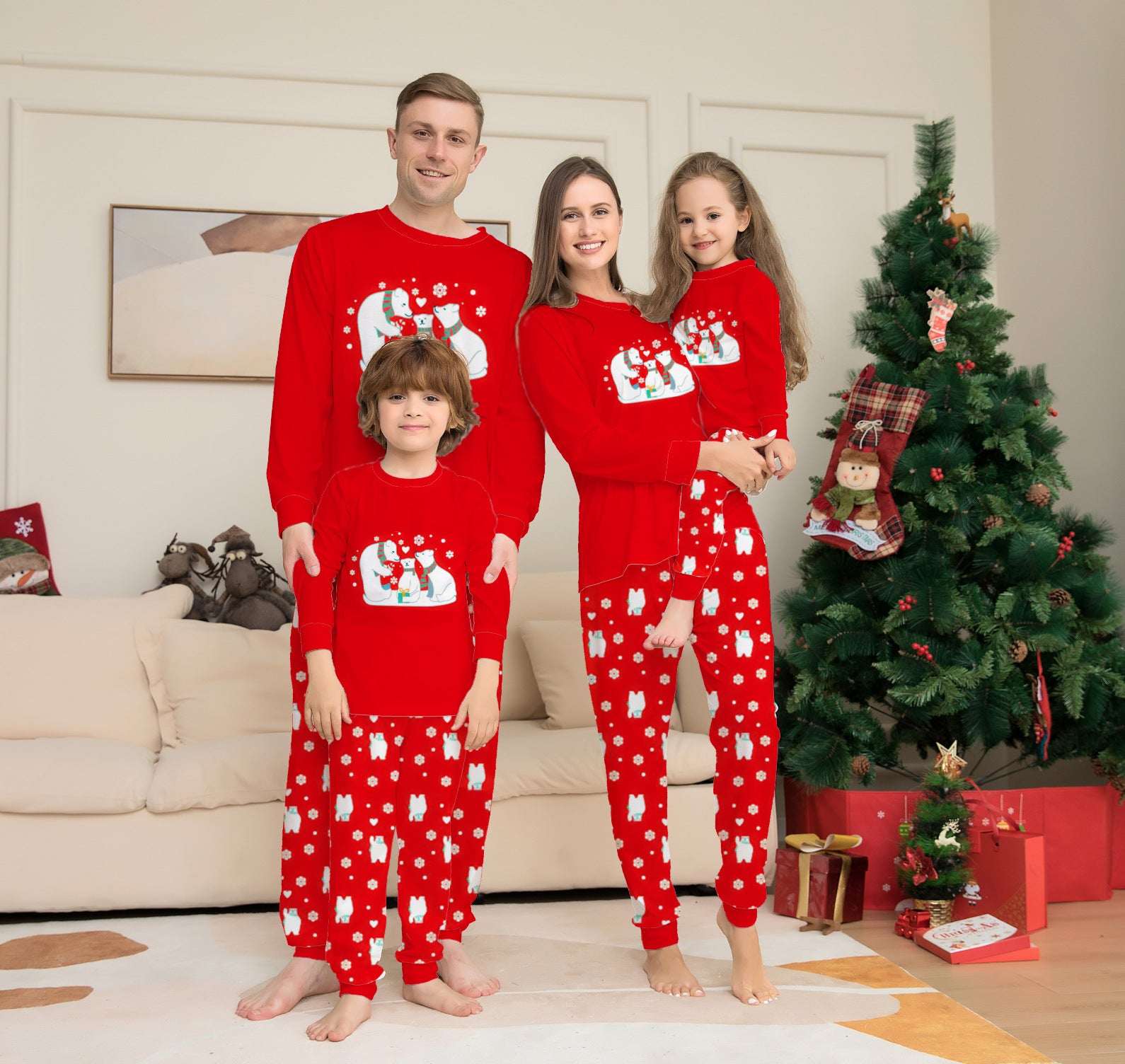 Christmas Family Pajamas Matching Sets Christmas Sleepwear Parent - Child Pjs Outfit For Christmas Holiday Xmas Party - Elevra
