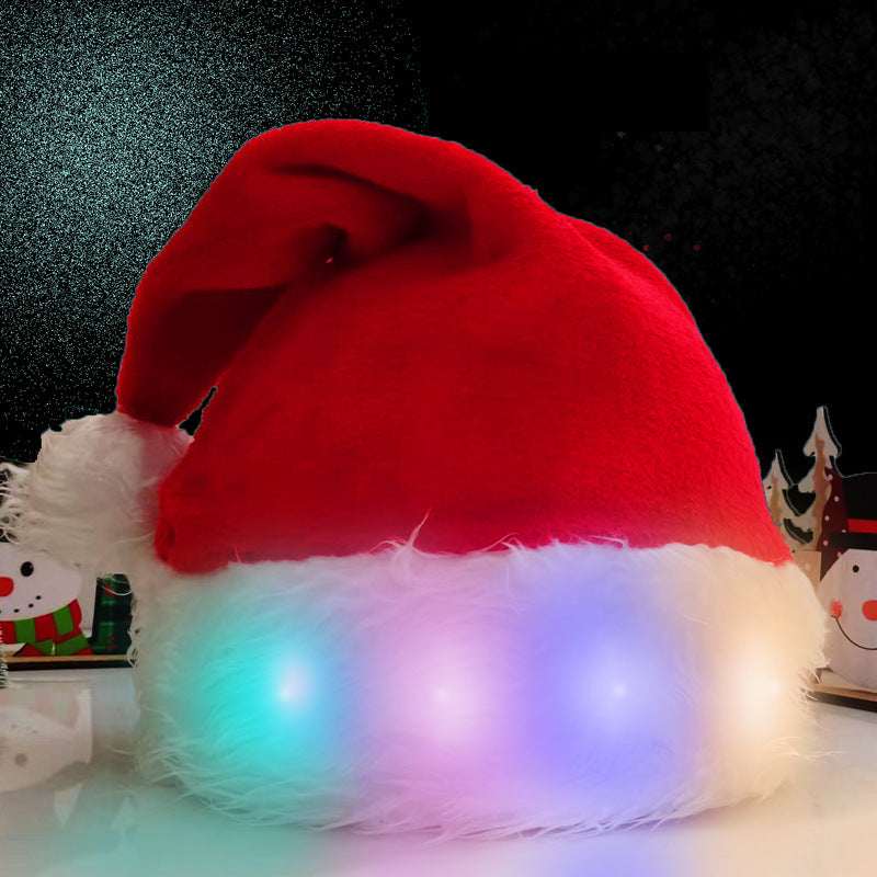Christmas Hat LED Light Plush - Festive Holiday Fun - Elevra
