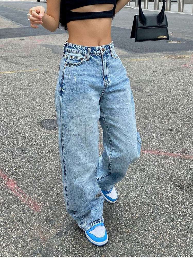 European And American Slim Fashion Jeans Woman - Elevra