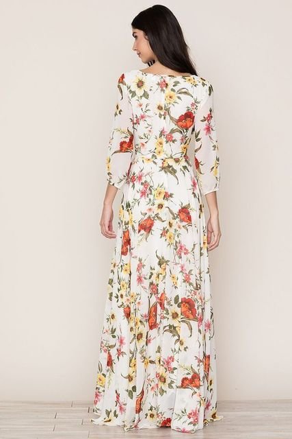 Fashion Printed Chiffon Maxi Skirt - Elevra