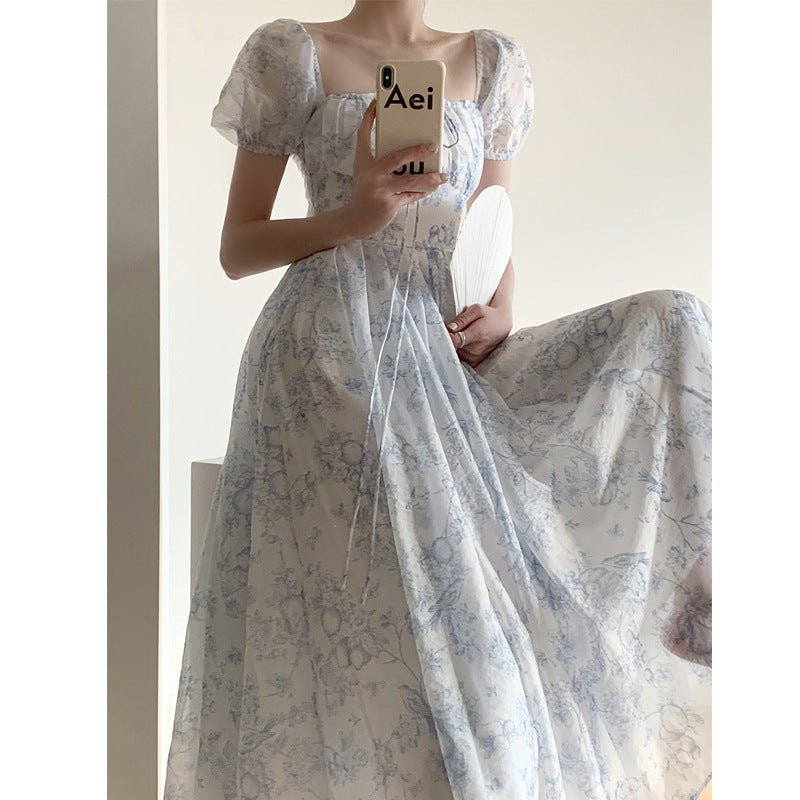 French Tencel Print Midi Dress - Elevra