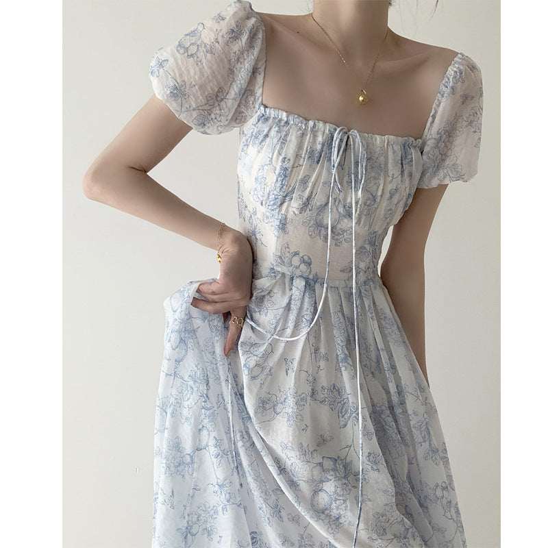 French Tencel Print Midi Dress - Elevra
