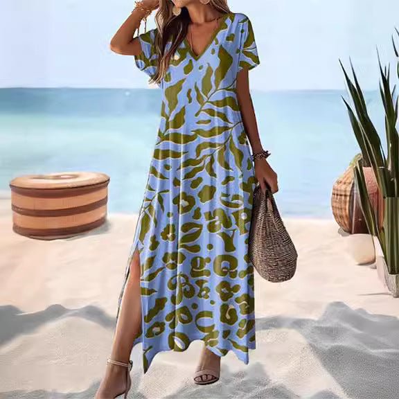 High Waist Floral Print Maxi Skirt For Women Dress - Elevra