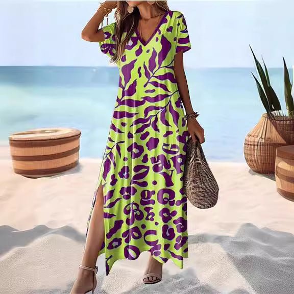 High Waist Floral Print Maxi Skirt For Women Dress - Elevra
