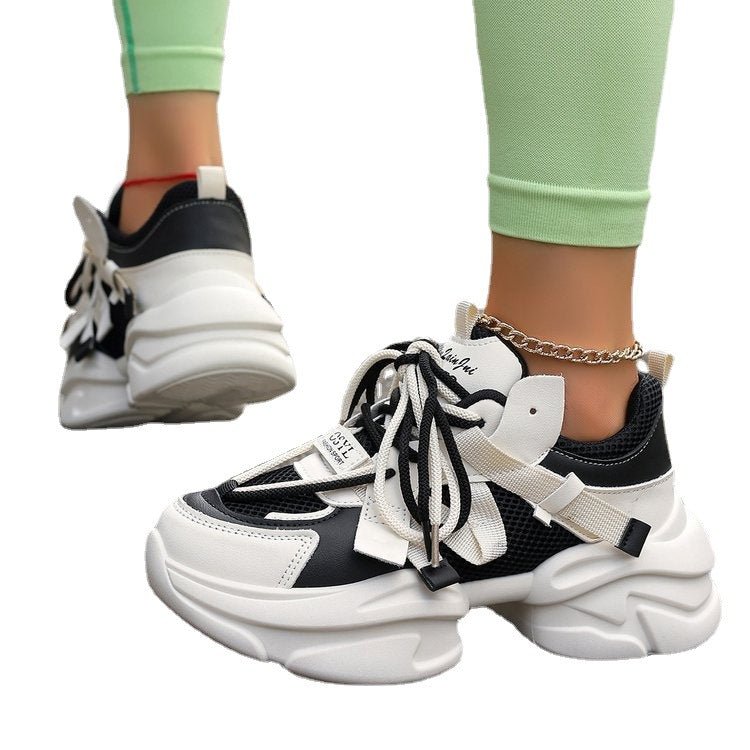 Lace - up White Shoes Casual Sneaker - Elevra