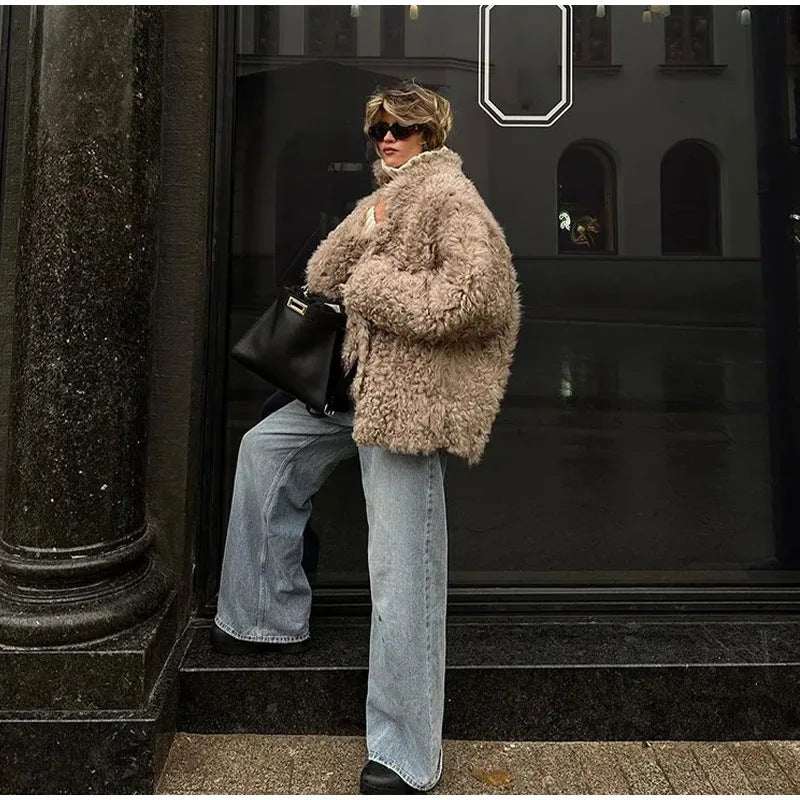 Lamb Wool Coat Female Coat Female Winter - Elevra
