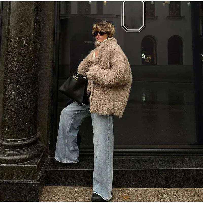 Lamb Wool Coat Female Coat Female Winter - Elevra