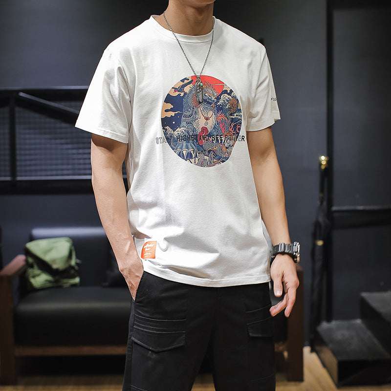 Large size T-shirt print T-shirt - Elevra