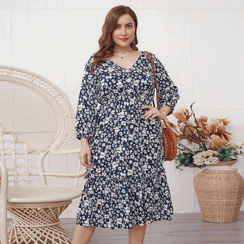 Loose sexy temperament midi dress - Elevra
