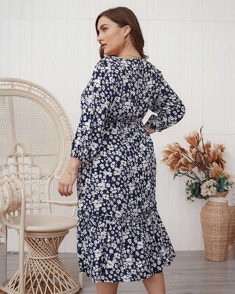 Loose sexy temperament midi dress - Elevra