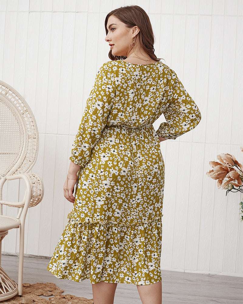Loose sexy temperament midi dress - Elevra