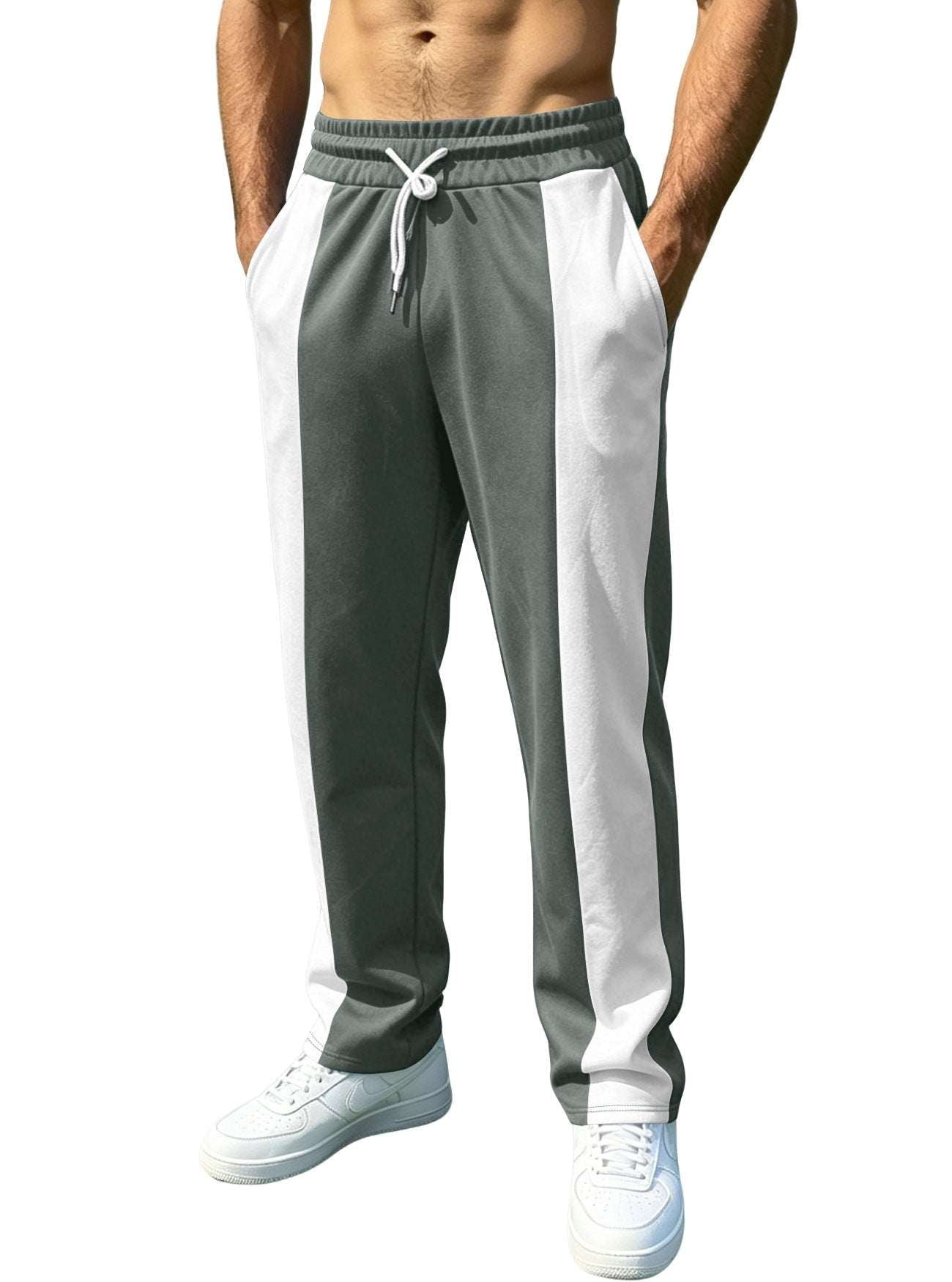 Mens Patchwork Color - Block Casual Outdoor Sweatpants - Elevra