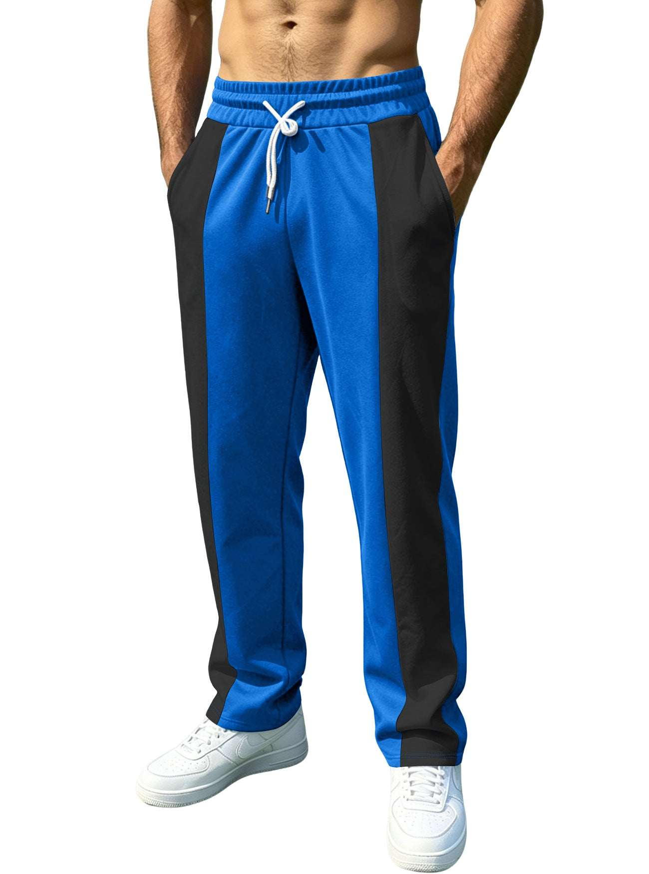 Mens Patchwork Color - Block Casual Outdoor Sweatpants - Elevra