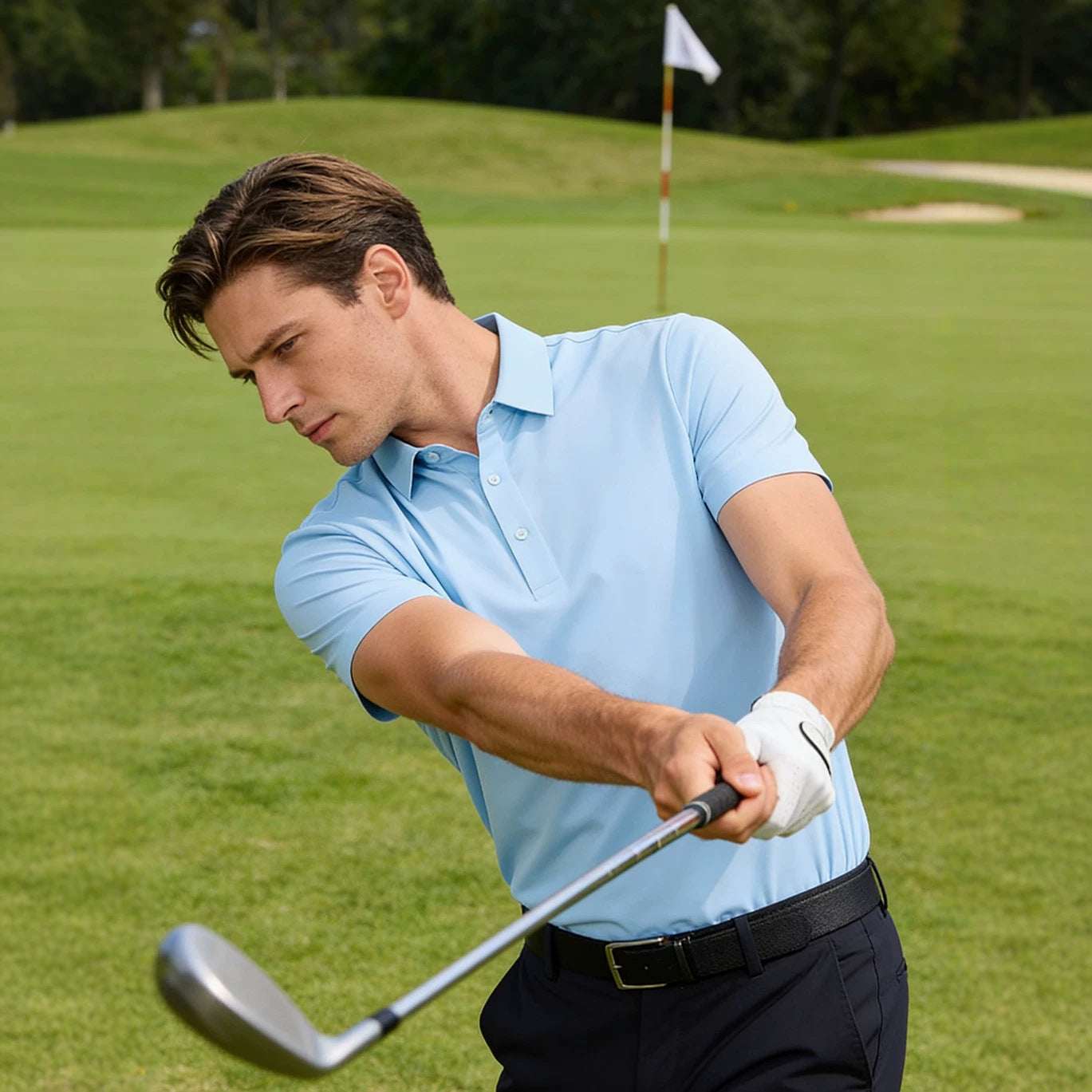 Mens Quick - drying Sweat - wicking Polo Shirt - Elevra