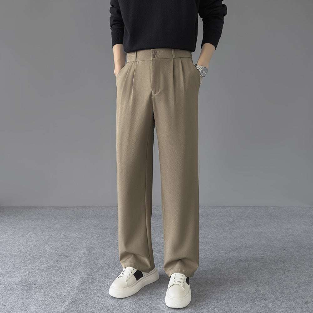 Mens Stylish Casual High - waisted Wide - leg Pants - Elevra