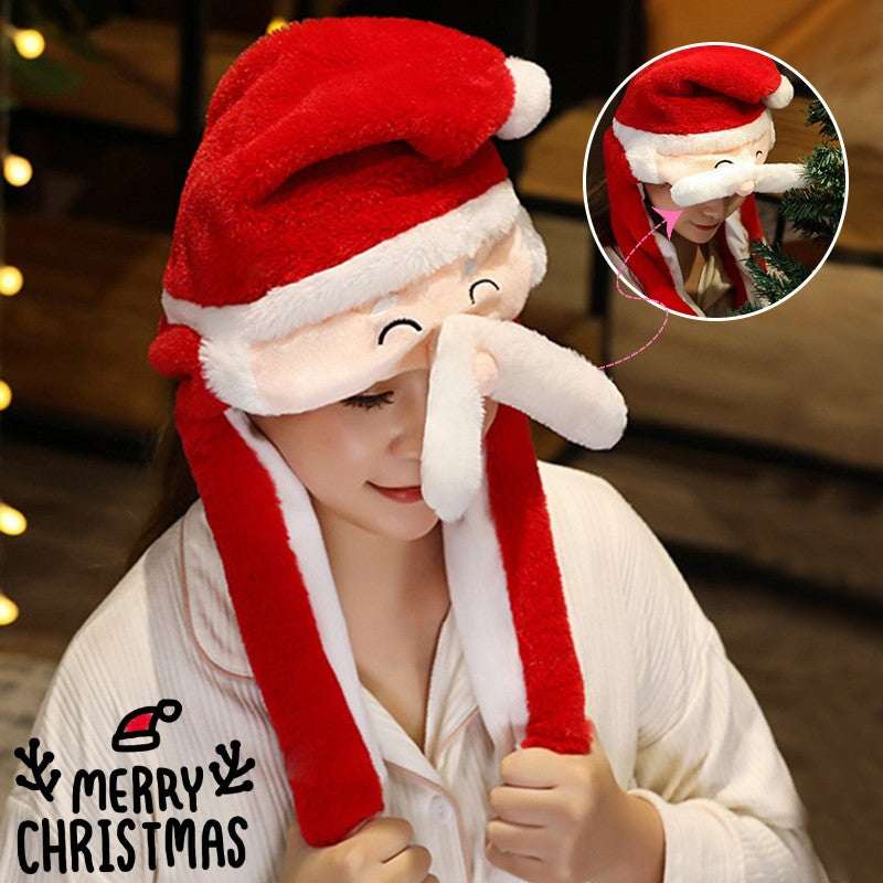 Novel Movable Christmas Hat - Cute Santa & Elk Designs - Elevra