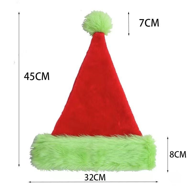 Plush Santa Hats Velvet Christmas Hat - Festive Party Wear - Elevra