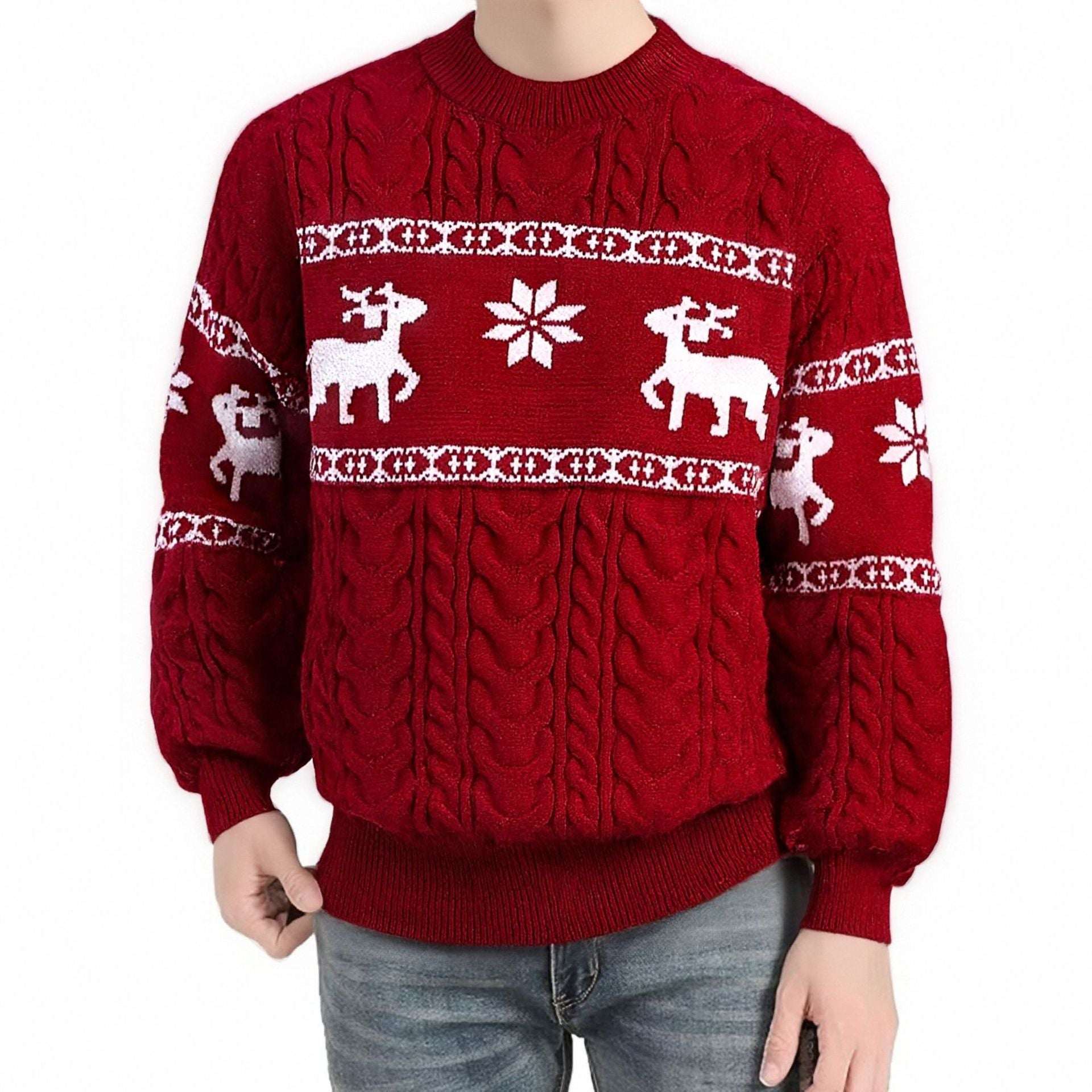 Round Neck Sweater Coat Men's Knitwear - Elevra
