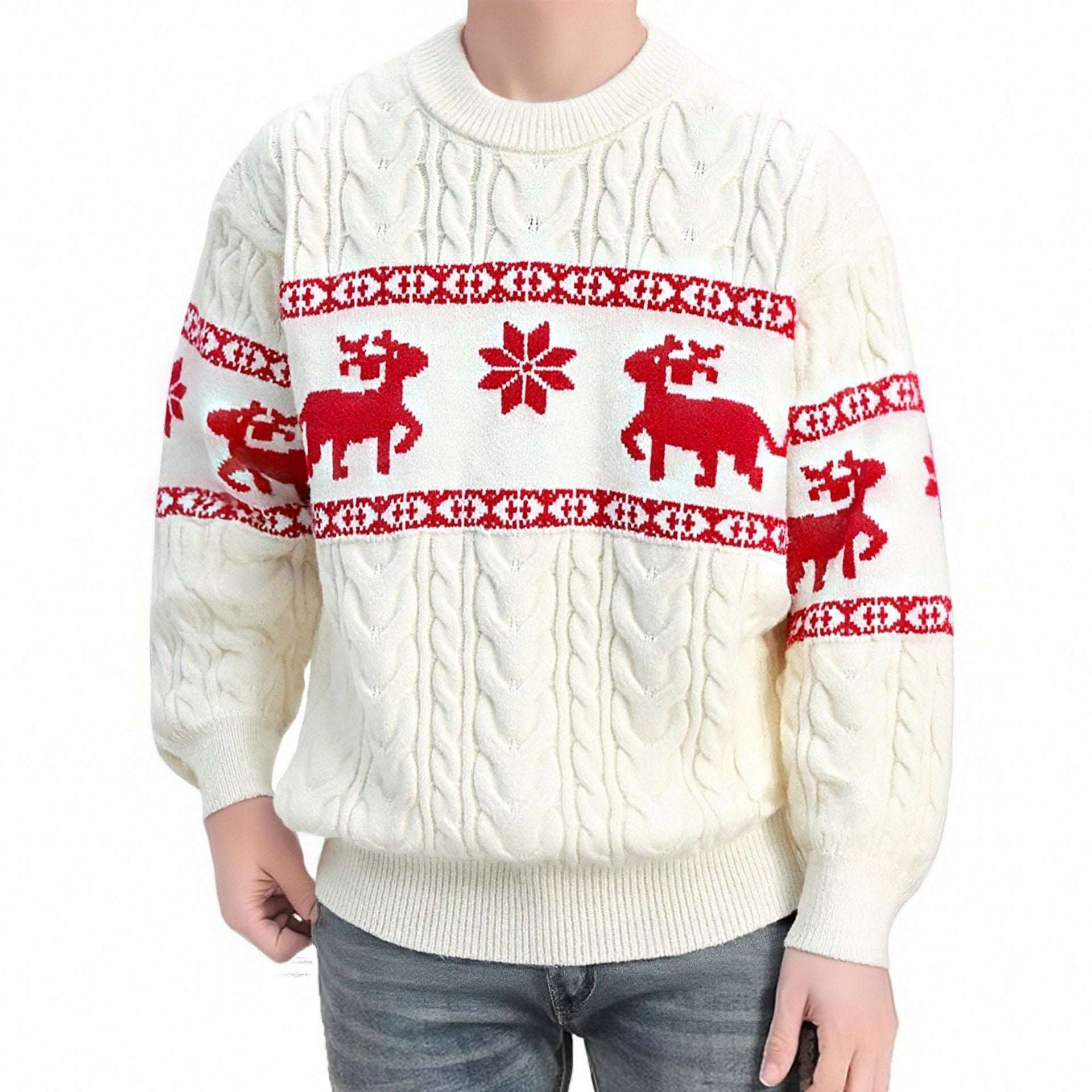 Round Neck Sweater Coat Men's Knitwear - Elevra