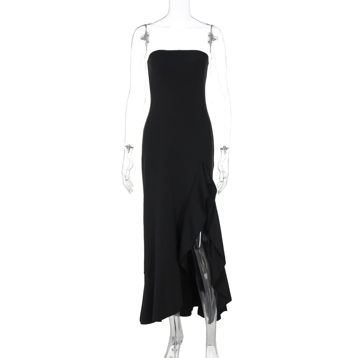 Sexy Split Maxi Dress Tube Top Temperament Women's Dress - Elevra