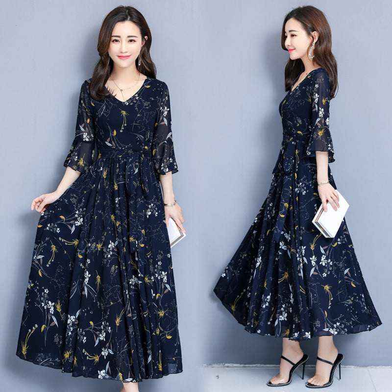 Super Fairy Waist Beach Big Swing Maxi Skirt - Elevra
