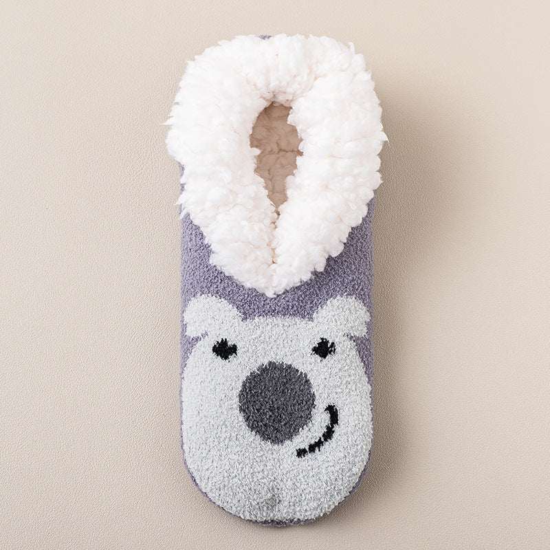 Thickened Indoor Non - Slip Socks – Warm Lambswool Room Socks - Elevra