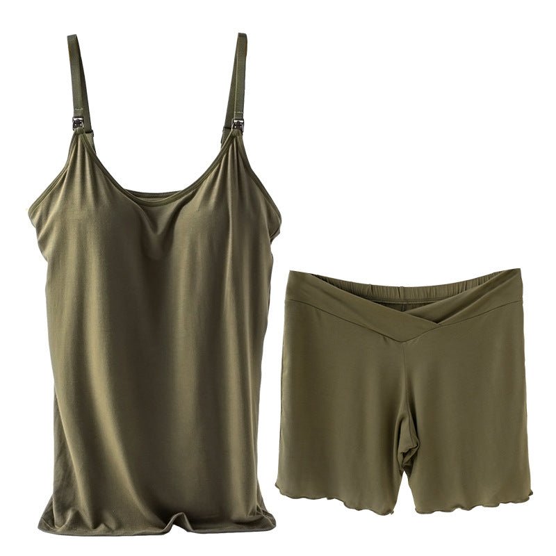 Underwired Padded Pregnant Woman Breastfeeding Overall Dress Set - Elevra