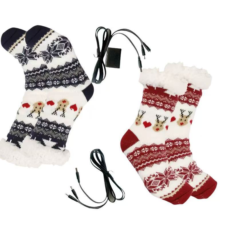 USB Electric Heating Socks –Warm Thickened Heated Room Socks - Elevra