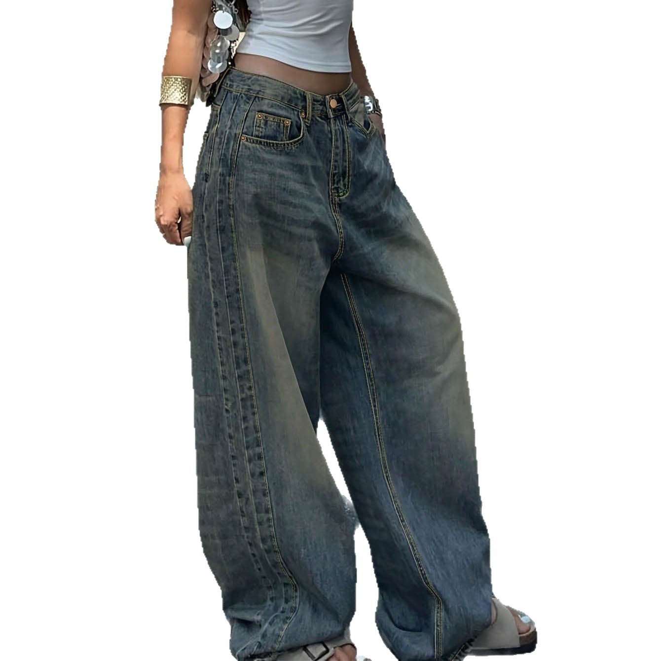 Versatile Design Casual Wide - leg Draggle - tail Trousers - Elevra