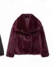 Winter Plush Coat Fashion Warm Thicken Fluffy Lapel Jacket Outwear Casual Long Sleeve Tops Womens Clothing - Elevra