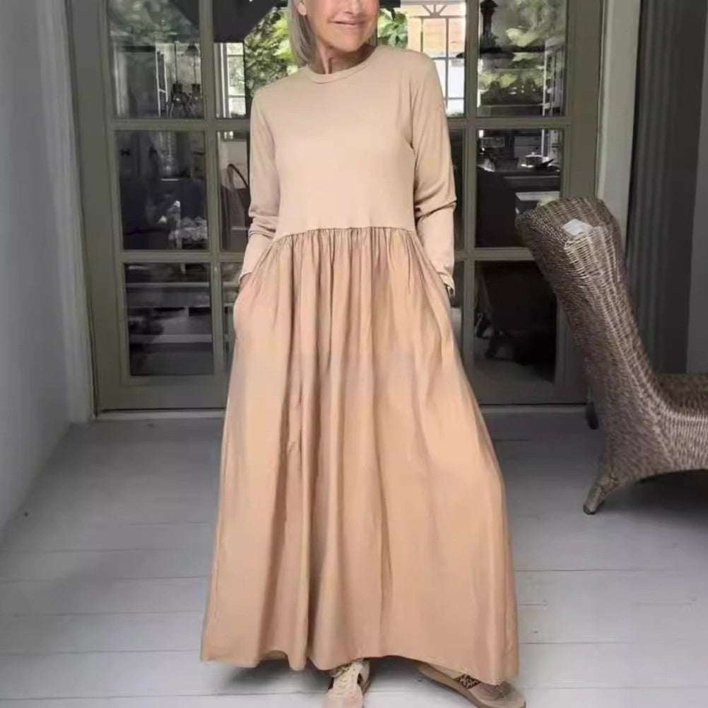 Women's Midi Knitted Pocket Dress - Elevra