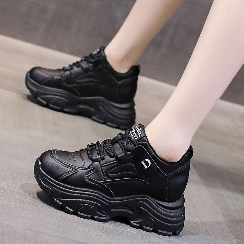 Women's Shoes Autumn Hidden Heel White Shoes Female Sneaker - Elevra